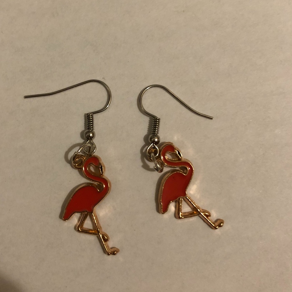 Flamingo earrings